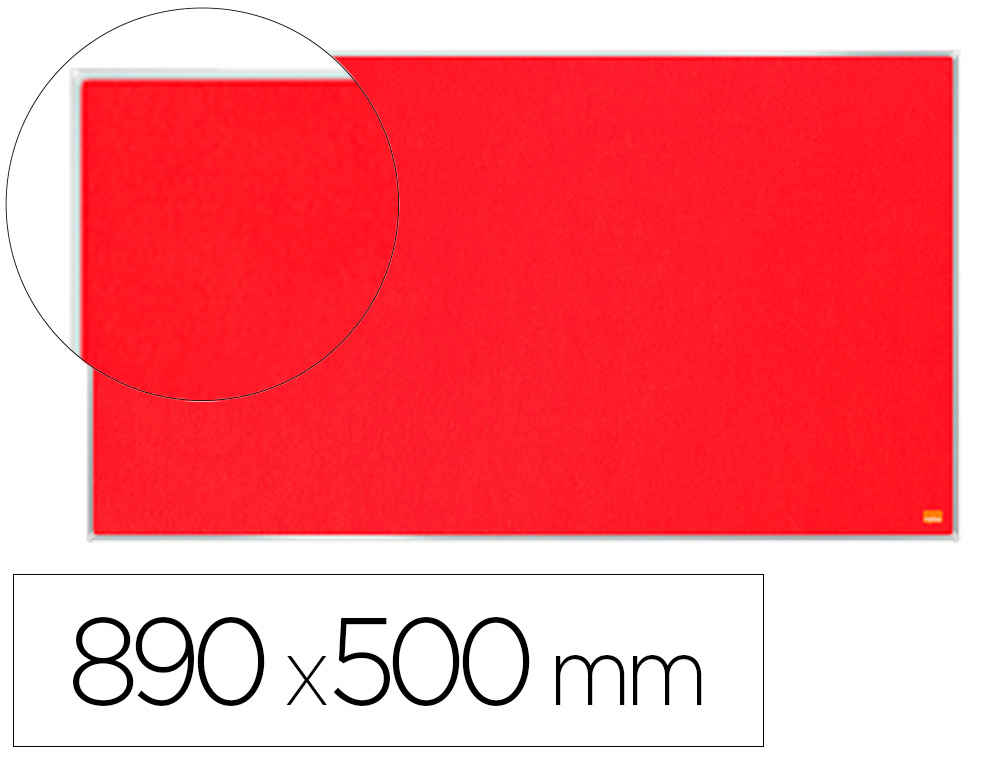 NOBO - TABLERO DE ANUNCIOS IMPRESSION PRO FIELTRO ROJO FORMATO PANORAMICO 40" 890X500 MM (Ref.1915420)