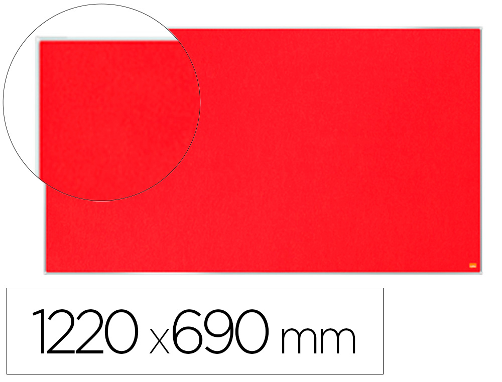 NOBO - TABLERO DE ANUNCIOS IMPRESSION PRO FIELTRO ROJO FORMATO PANORAMICO 55" 1220X690 MM (Ref.1915421)