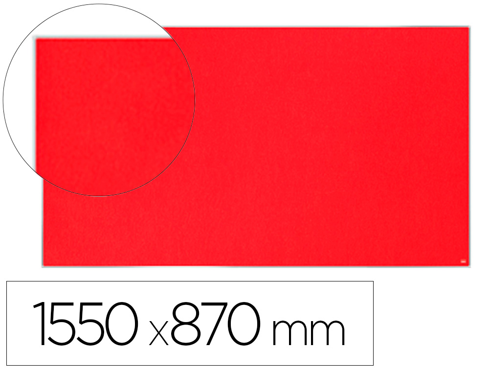 NOBO - TABLERO DE ANUNCIOS IMPRESSION PRO FIELTRO ROJO FORMATO PANORAMICO 70" 1550X870 MM (Ref.1915422)