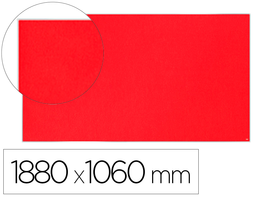 NOBO - TABLERO DE ANUNCIOS IMPRESSION PRO FIELTRO ROJO FORMATO PANORAMICO 85" 1880X1060 MM (Ref.1915423)
