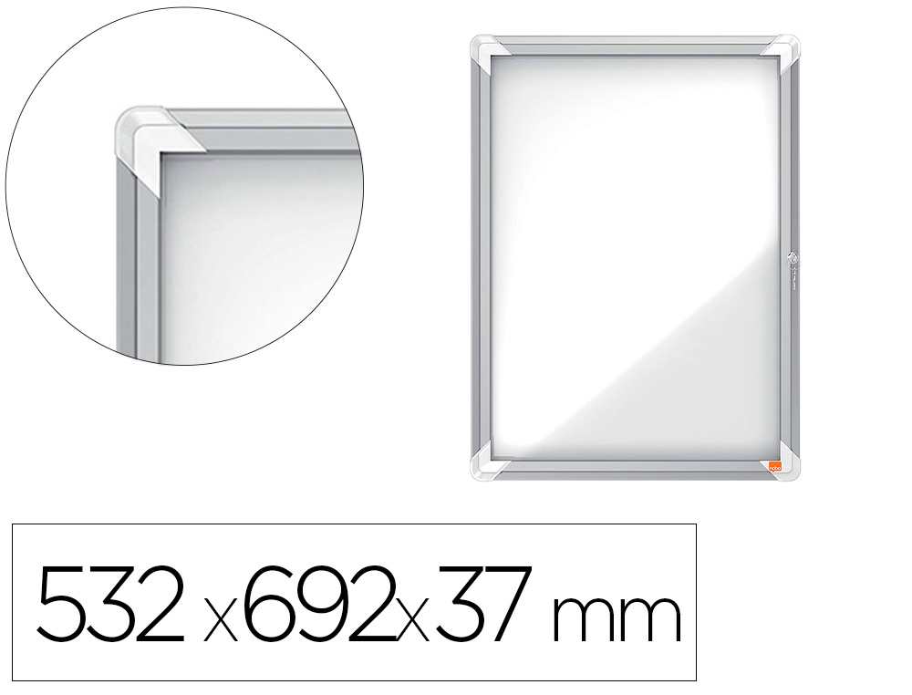 NOBO - VITRINA DE ANUNCIOS PREMIUM PLUS MAGNETICA 4 X DIN A4 532X692X37 MM (Ref.1902557)