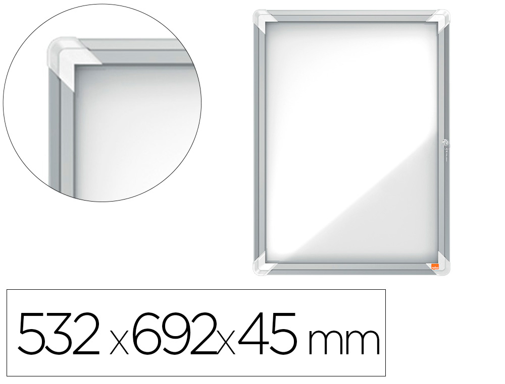 NOBO - VITRINA DE ANUNCIOS PREMIUM PLUS MAGNETICA DE EXTERIOR 4 X DIN A4 532X692X45 MM (Ref.1902577)