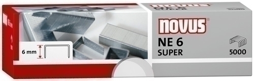 NOVUS - GRAPAS para ELECTRICA NE 6 GALVANIZADAS caja de 5000 (Ref.042-0001)