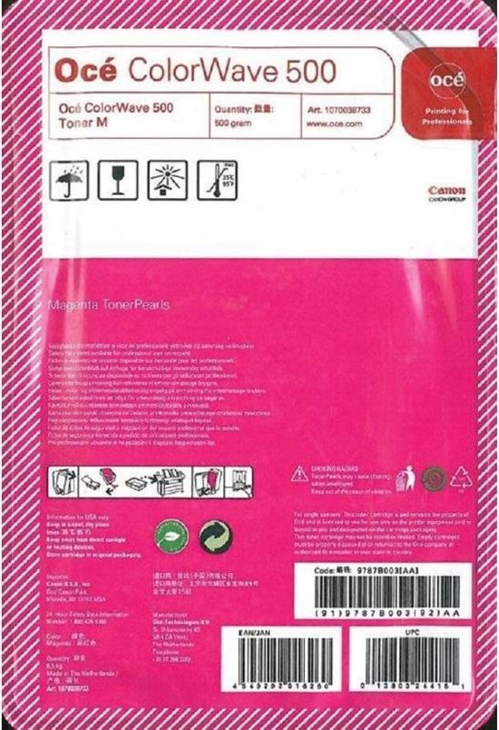 OCE - Tóner Magenta 500 Gramo para ColorWave 500 (Ref.1070038733)