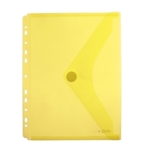 OFFICE BOX - DOSSIER SOBRE PP VELCRO A4 MULTITALADRO AMARILLO (Ref.35353)