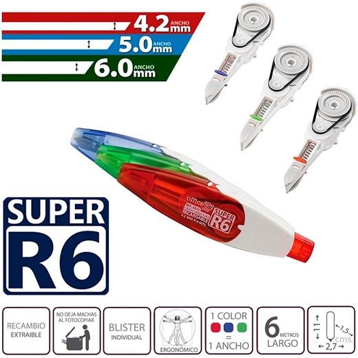 OFFICE BOX - RECAMBIO CORRECTOR CINTA SUPRA 4,2mm x 6m EXPOSITOR DE 24 (Ref.1642)