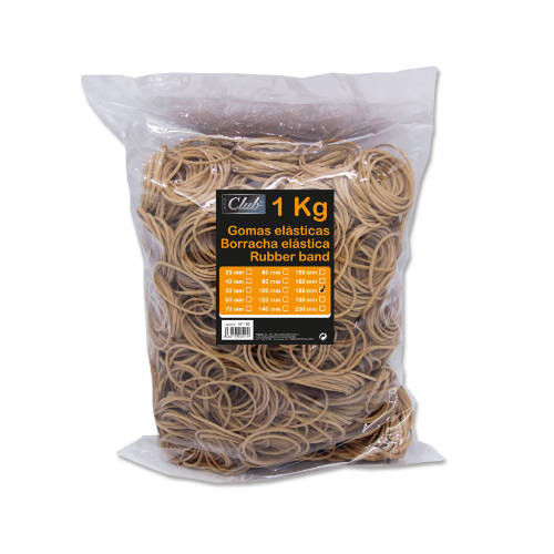 OFFICE CLUB - BOLSA 1 KG. GOMAS ELASTICAS Nº 180 DE 18 CM. LARGO (Ref.320517)