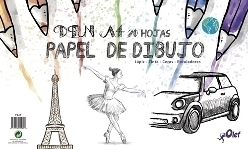 OLEF - BLOCK DE DIBUJO BASICO 130g A4 20h (Ref.PDA4)