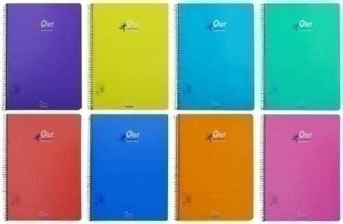 OLEF - BLOCK tapa PP Fº 80h LISO 90g COL.SUR.(8) (Ref.BPF90LS)