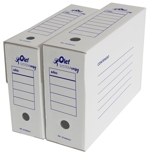 OLEF - CAJA ARCHIVO DEFINITIVO CARTON AUTOMONTABLE SYSTEM EASY Fº 114mm (8062152) (Ref.DF200EASY)