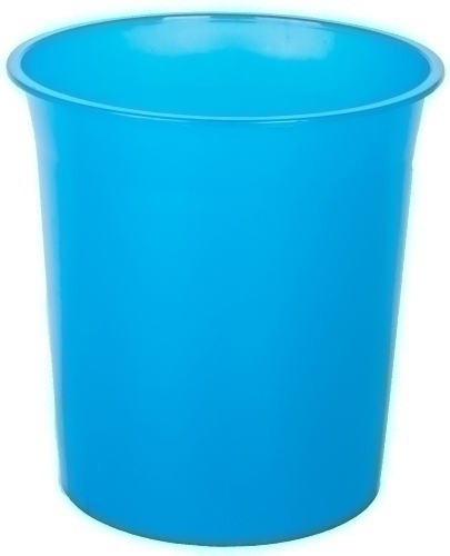 OLEF - PAPELERA PLASTICO CERRADA 16 LITROS TRASLUCIDO AZUL (Ref.PTRAZ/2001 AZ TL)