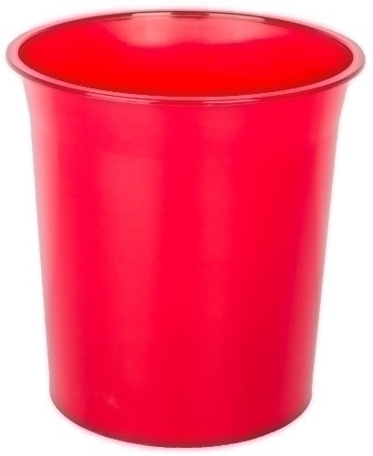 OLEF - PAPELERA PLASTICO CERRADA 16 LITROS TRASLUCIDO ROJA (Ref.PTRRO/2001 RJ TL)