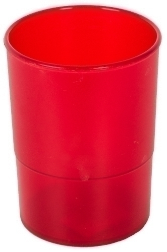 OLEF - PORTA LAPICES PLASTICO REDONDO TRASLUCIDO ROJO (Ref.PLTRRO/790 RJ TL)