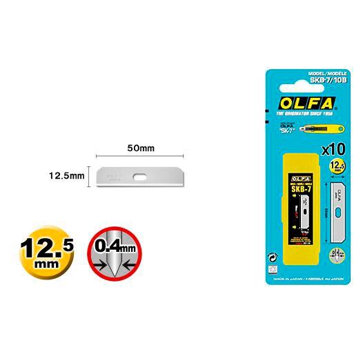 OLFA - REPUESTO CUTTER CORTADORES DE 12,5 MM / CUCHILLA FRACTURABLE (Ref.SKB-7/10B)