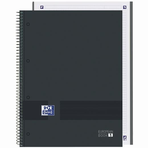 OXFORD - &amp; YOU CUADERNO EUROPEANBOOK WRITE&amp;ERASE A4+ 80H 5X5 T/EXTRADURAS NEGRO (Ref.400159031)