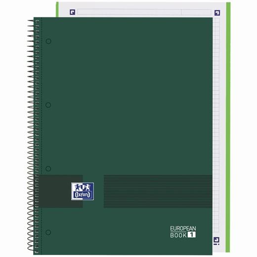 OXFORD - &amp; YOU CUADERNO EUROPEANBOOK WRITE&amp;ERASE A4+ 80H 5X5 T/EXTRADURAS VERDE MILITAR (Ref.400158919)