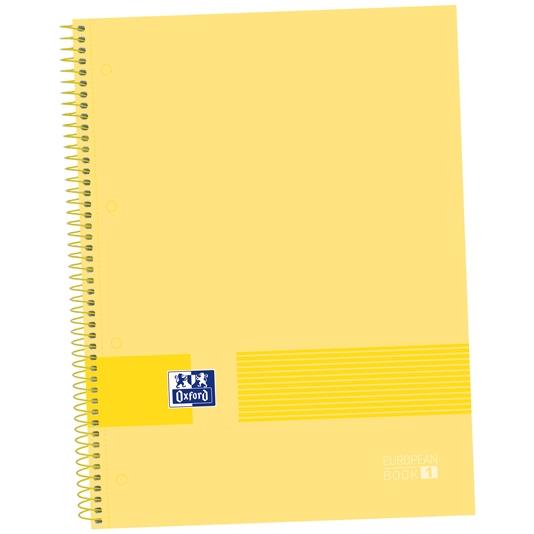 OXFORD - &amp;YOU CUADERNO EUROPEANBOOK 1 ESPIRAL 80H 5X5 T/EXTRADURAS A4+ BANANA -5U- (Ref.400149494)