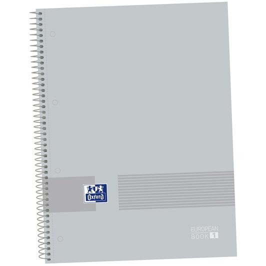 OXFORD - &amp;YOU CUADERNO EUROPEANBOOK 1 ESPIRAL 80H 5X5 T/EXTRADURAS A4+ PURE GREY -5U- (Ref.400149496)