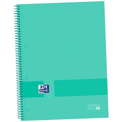 OXFORD - &amp;YOU CUADERNO EUROPEANBOOK 1 ESPIRAL 80H 5X5 T/EXTRADURAS A4+ SOFT MINT GREEN -5U- (Ref.400149495)