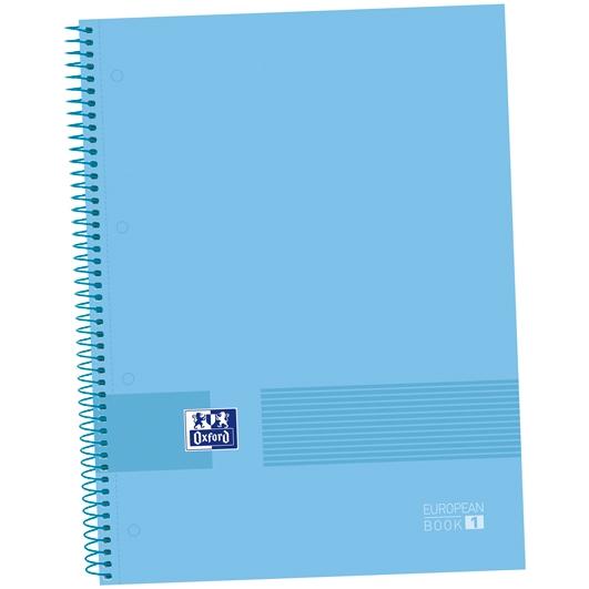 OXFORD - &amp;YOU CUADERNO EUROPEANBOOK 1 ESPIRAL 80H 5X5 T/EXTRADURAS A4+ SOFT PERIWINKLE BLUE -5U- (Ref.400149492)