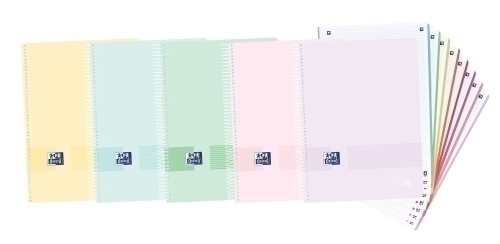 OXFORD - CUADERNO EUROPEANBOOK 8 LIVE&amp;GO MULTIASIGNATURA A4+ 160H 5X5 T/PLÁSTICO C/SURTIDOS PASTEL (Ref.400158956)