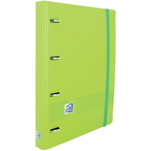 OXFORD - LIVE &amp; GO CARPETA 4 ANILLAS 35MM EUROPEANBINDER A4+ POLYFOAM C/RECAMBIO 5X5 VERDE MANZANA (Ref.400160535)