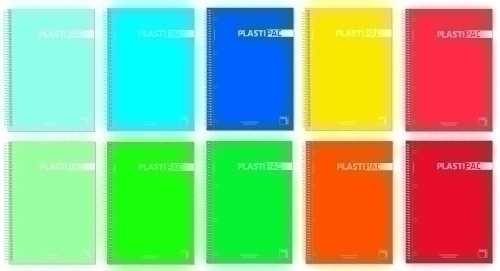 PACSA - BLOCK PLASTIPAC micro.tapa PP A4 100h HORIZONTAL 90g COL.SUR.(8) (Ref.16684)