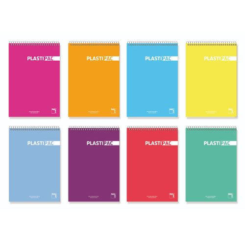 PACSA - BLOCK PLASTIPAC tapa PP A7 80h CUADRIC.5x5 90g COL.SUR.(8) (Ref.16405)