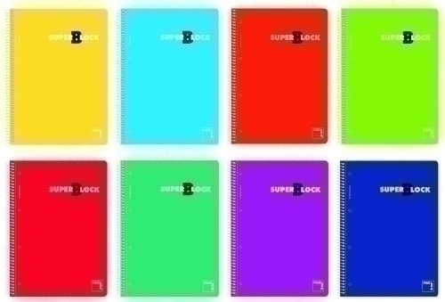 PACSA - BLOCK SUPERBLOCK micro.tapa EXTRA A4 160h CUADRIC.5x5 60g COL.SUR.(4) (Ref.16441)