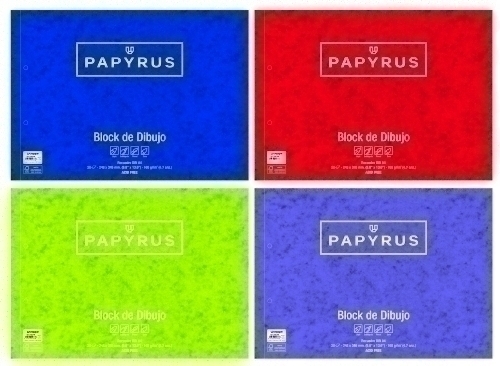 PAPYRUS - BLOC DE DIBUJO Fº PROL. 20h RECUADRO 2 TALADROS (Ref.37002498)