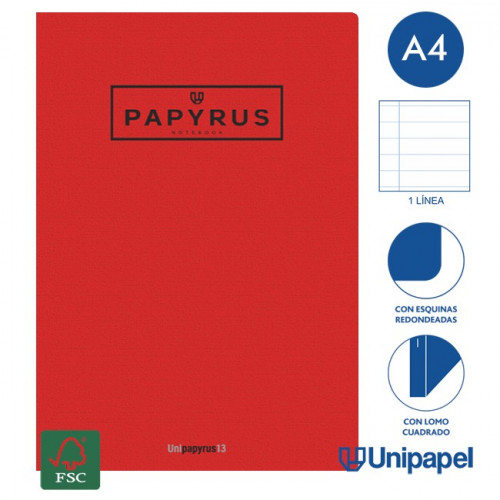 PAPYRUS - LIBRETA A4 48h 90g GOFRADA HORIZONTAL COL.SUR. (Ref.88420699)