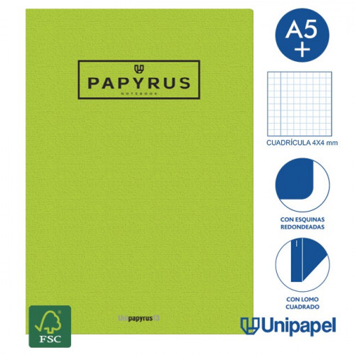 PAPYRUS - LIBRETA A5+ 48h 90g GOFRADA CUADRIC.4x4 COL.SUR. (Ref.88430599)