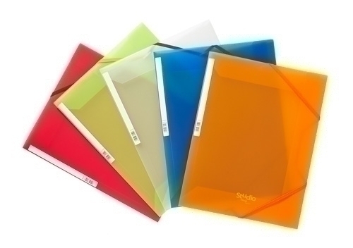 PARDO - CARPETA de GOMAS y SOLAPAS STUDIO STYLE PP TRASLUCIDO Fº EXPOSITOR de 50 (Ref.825518)