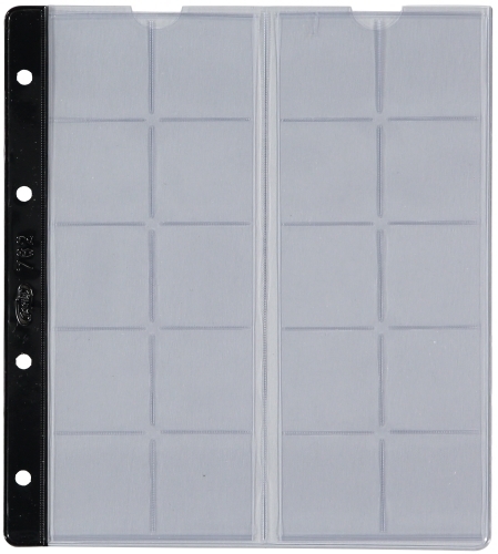 PARDO - FUNDA para ALBUM de MONEDAS con LOMO RFZO.NEGRO Ø 37mm 20 aloj. (Ref.76200)