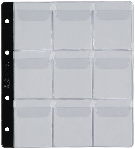 PARDO - FUNDA para ALBUM de MONEDAS con LOMO RFZO.NEGRO Ø 55mm 9 aloj. (Ref.76000)