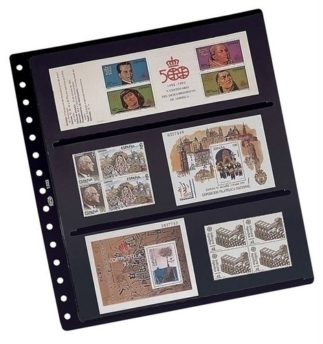 PARDO - FUNDA para ALBUM de SELLOS LAM.C.NEGRA 3 aloj.lado (Ref.100300)