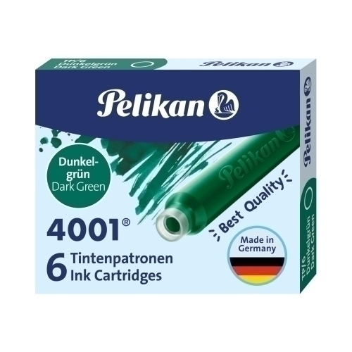 PELIKAN - TINTA ESTILOGRAFICA CAJA 6 CARTUCHOS TP/6 VERDE (Ref.300087)