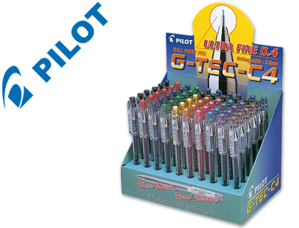 PILOT - BOLIGRAFO PUNTA AGUJA G-TEC-C4 EXPOSITOR DE 60 UNIDADES (Ref.BL-GC4-10C-60DPK / NEG410)