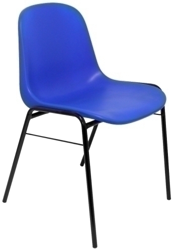 PIQUERAS Y CRESPO - SILLA ALBOREA CONFIDENTE APILABLE ASIENTO MONOBLOQUE EN PVC AZUL (Ref.PACK423AZ)