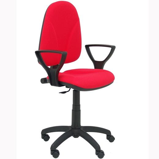 PIQUERAS Y CRESPO - SILLA ALGARRA GIRATORIA CP BRAZOS/F TEJIDO BALI ROJO (Ref.1006CPB350B8RN)