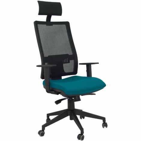PIQUERAS Y CRESPO - SILLA OFICINA ERGONOMICA CON MECANISMO SINCRO REGULABLE EN ALTURA MOD. HORNA BRAZOS REGULABLES VERDE (Ref.10SBALI529)