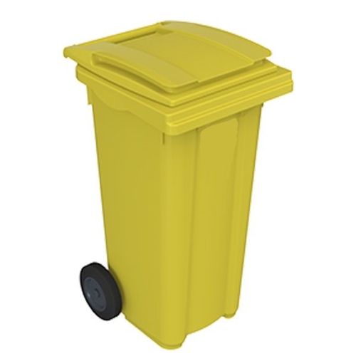 PLASTIC OMNIUM - CUBO MULTIUSOS C/RUEDAS 120 L. TAPA AMAR (Ref.P06047)