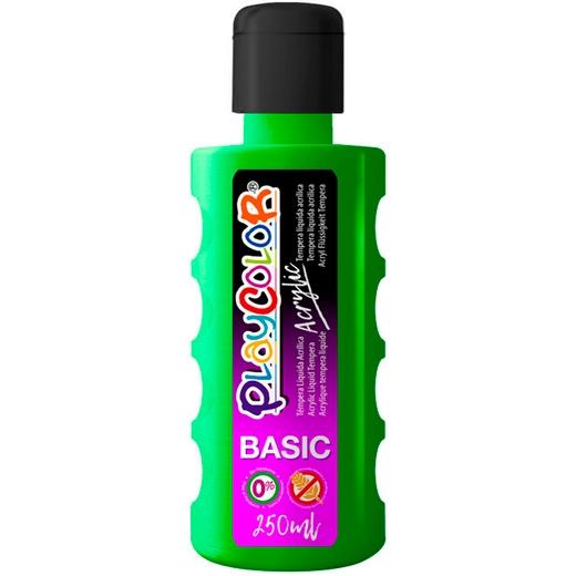 PLAYCOLOR - PINTURA ACRYLIC BASIC BOTELLA 250ML VERDE OSCURO (Ref.18561)