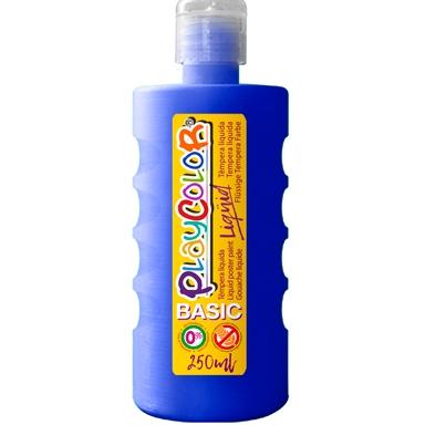 PLAYCOLOR - TÉMPERA LÍQUIDA BASIC BOTELLA 250ML AZUL OSCURO (Ref.19291)