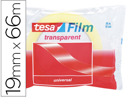 TESA - CINTA ADHESIVA TRANSPARENTE 66 MT X 19 MM (Ref.57369-00005-00)