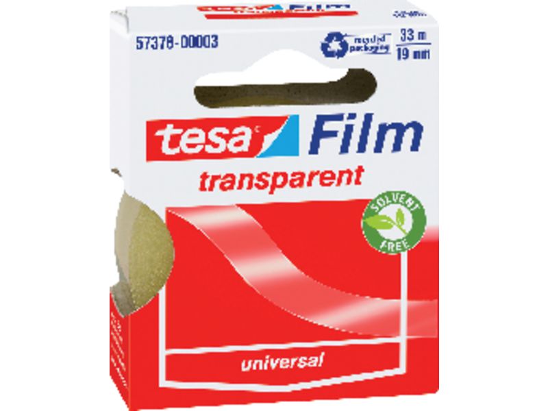 TESA - Cinta Adhesiva 19mmX66m Alta transparencia Uso universal (Ref.57406-00002-00)