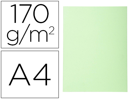 EXACOMPTA - Subcarpetas Foldyne Caja 100 ud A4/folio Cartulina reciclada Verde claro 180 G (Ref.420013E)
