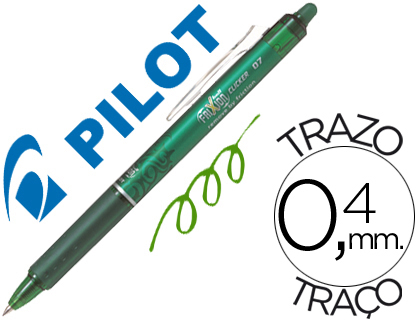 PILOT - BOLIGRAFO FRIXION CLICKER BORRABLE 0,7 MM COLOR VERDE (Ref.BLRT-FR7G)