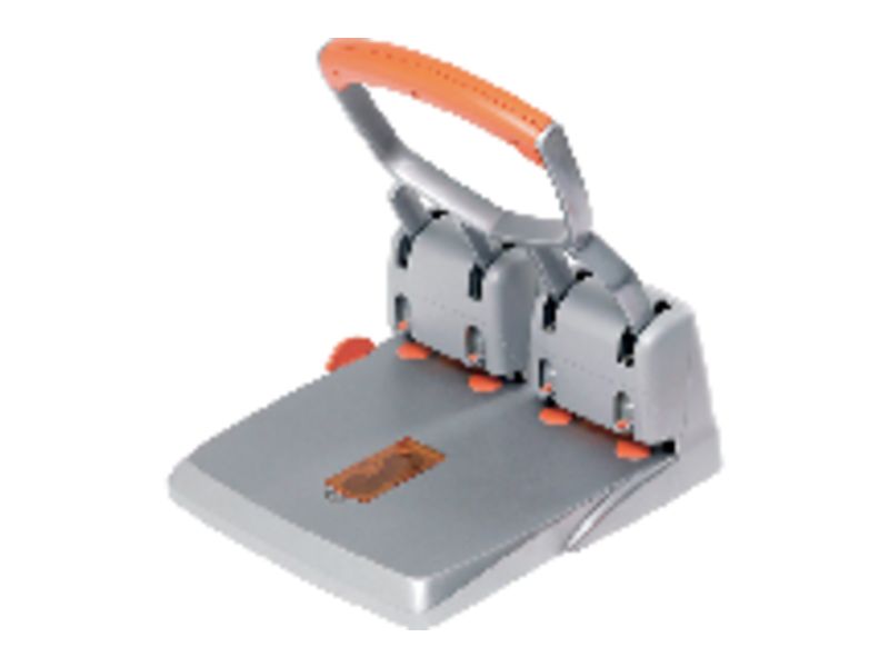 RAPID - Taladros de 4 agujeros HDC150/4 150 hojas Naranja/Gris Tope papel (Ref.23223100)