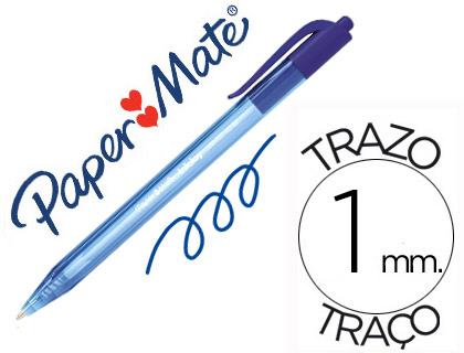 PAPER MATE - BOLIGRAFO INKJOY 100 RETRACTIL PUNTA MEDIA AZUL (Ref.S0957040)